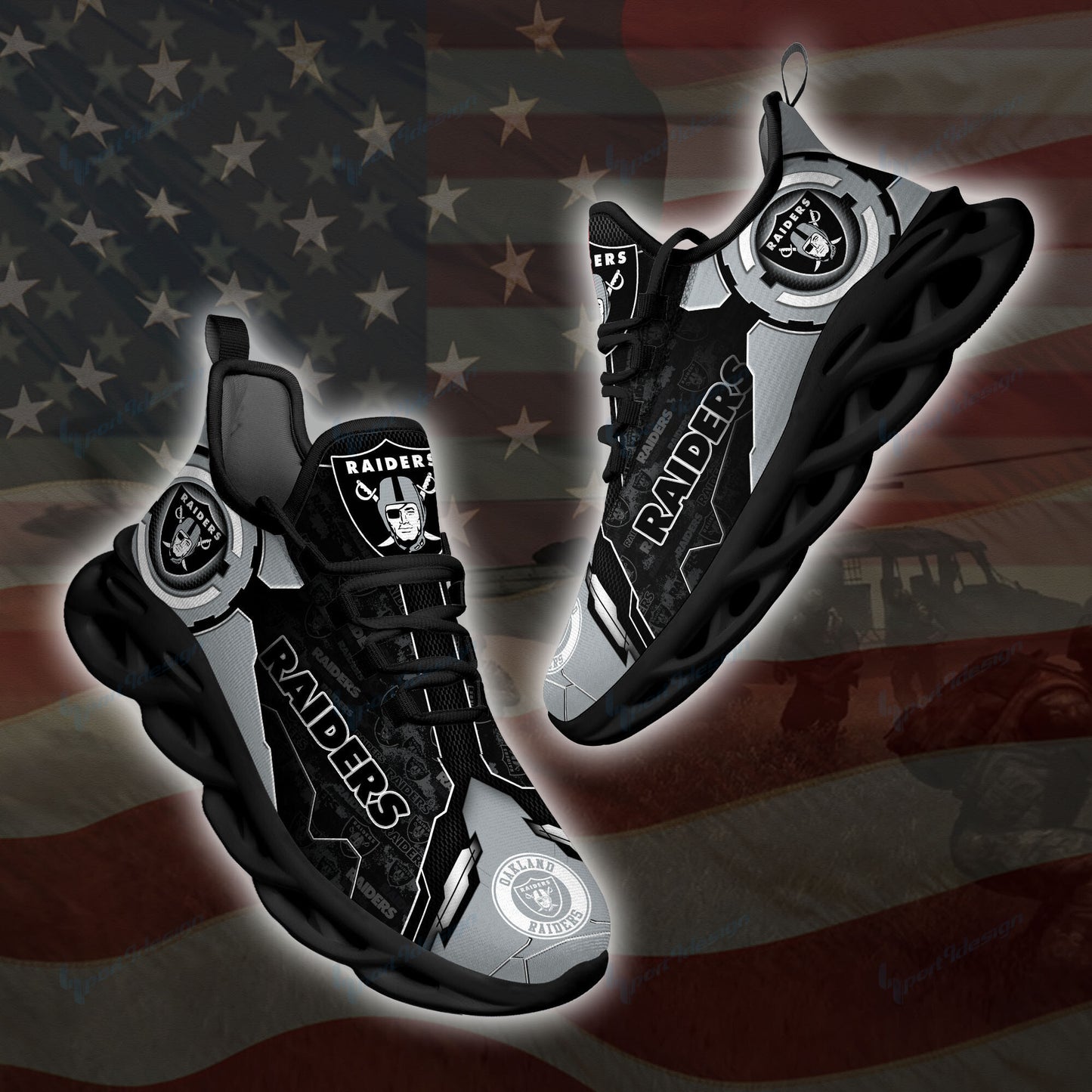 Las Vegas Raiders Yezy Running Sneakers SPD28