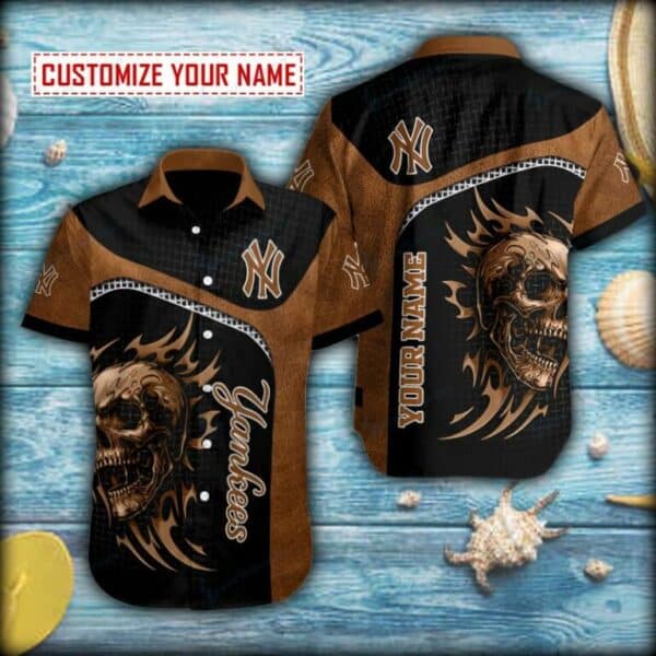 New York Yankees Personalized Button Shirt BB979