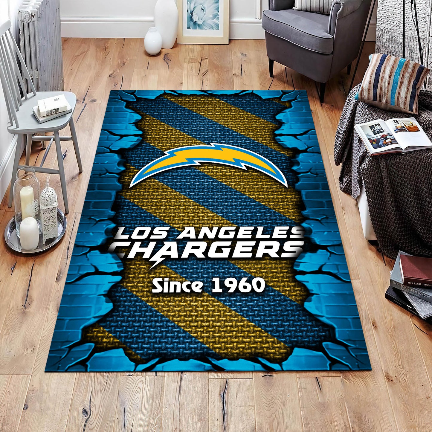 Los Angeles Chargers Rectangle Rug BGRERUG139