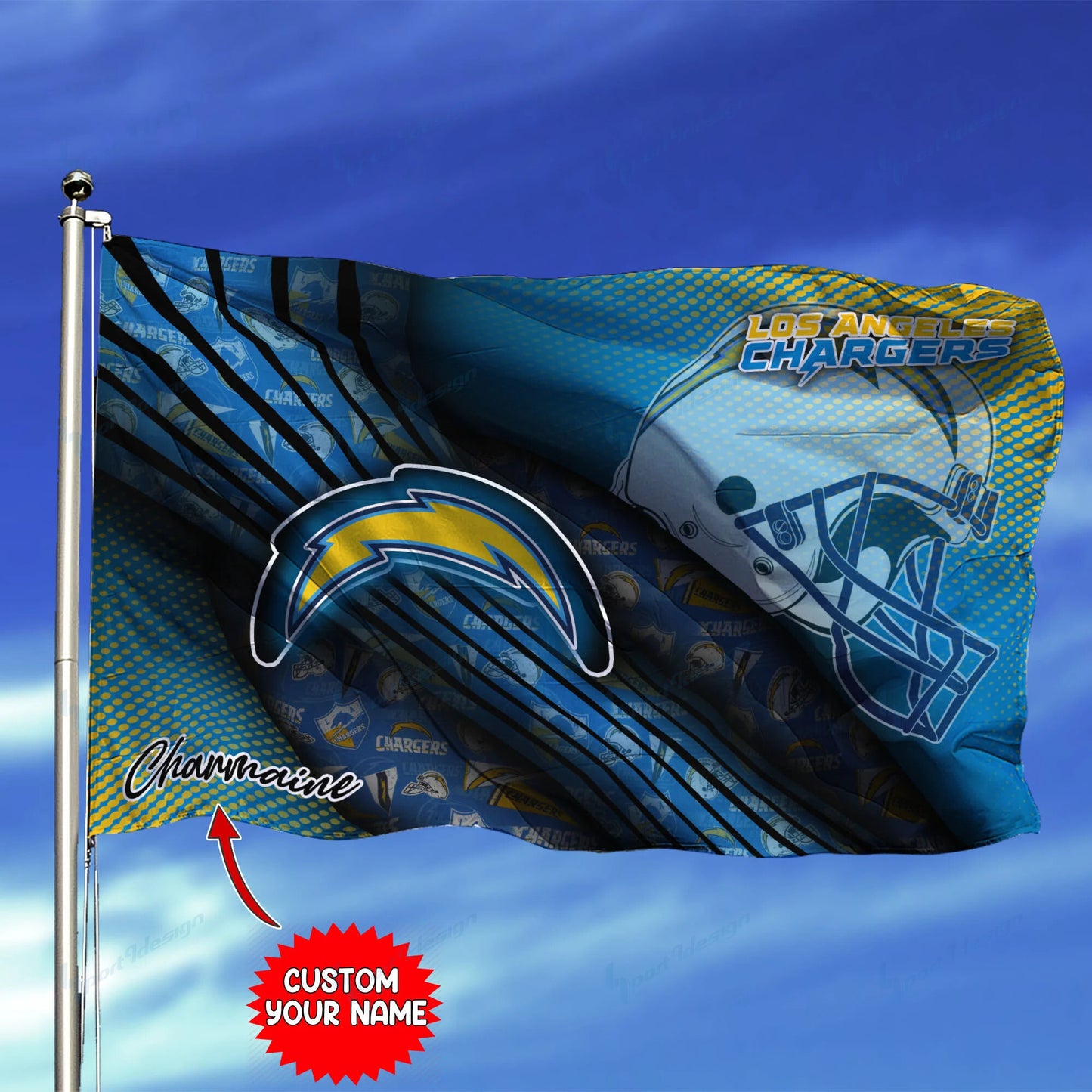 Los Angeles Chargers Personalized Flag 222