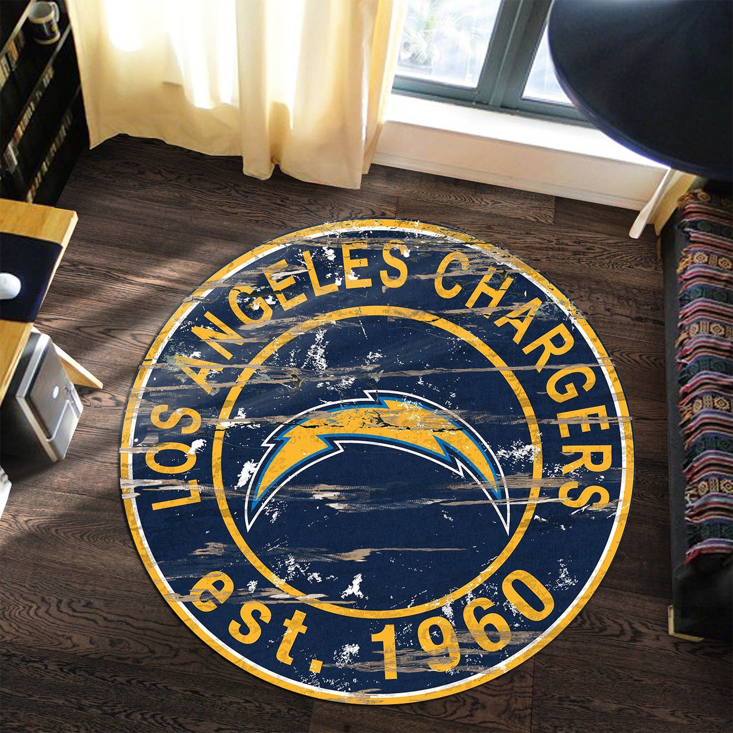 Los Angeles Chargers Round Rug 190