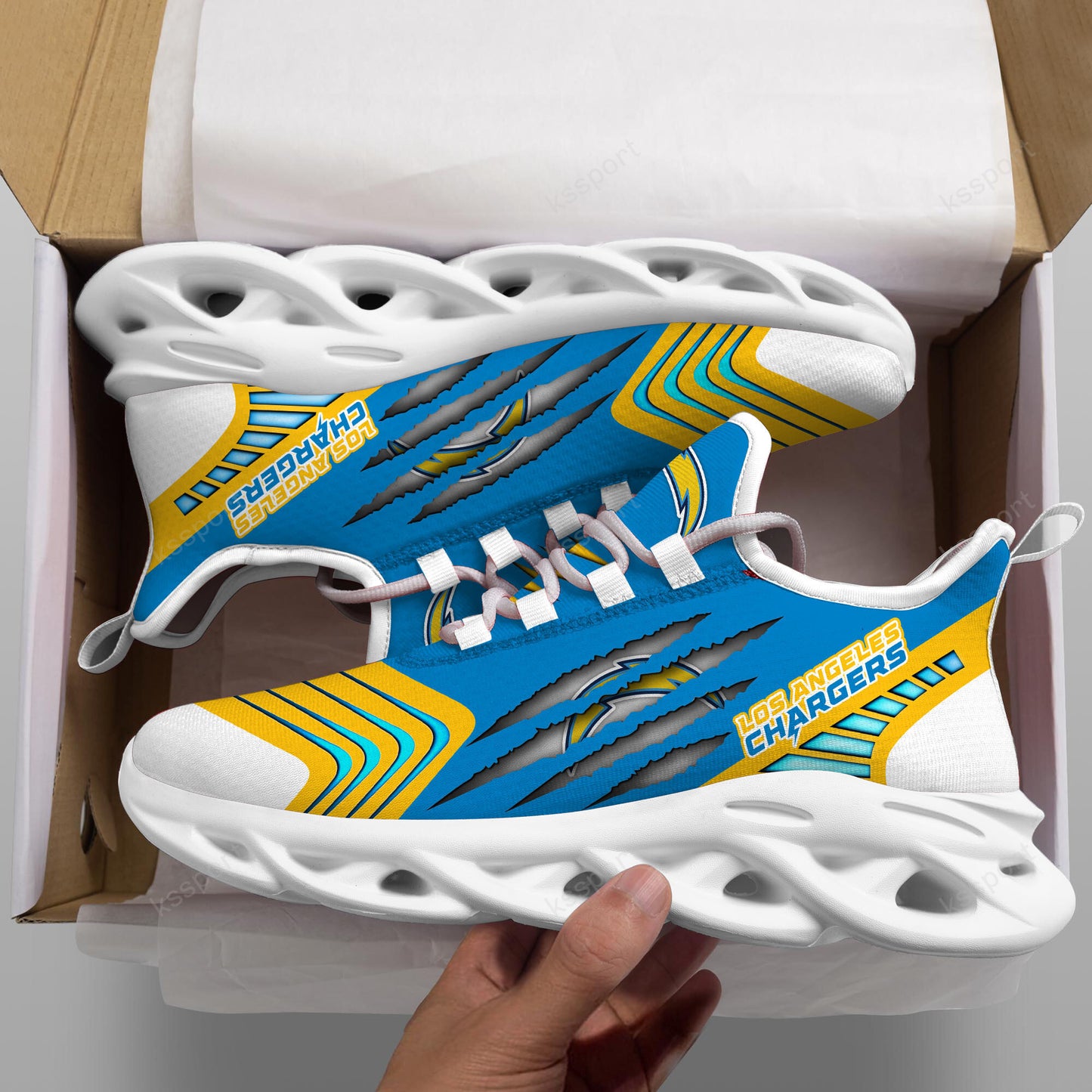Los Angeles Chargers Yezy Running Sneakers BB427
