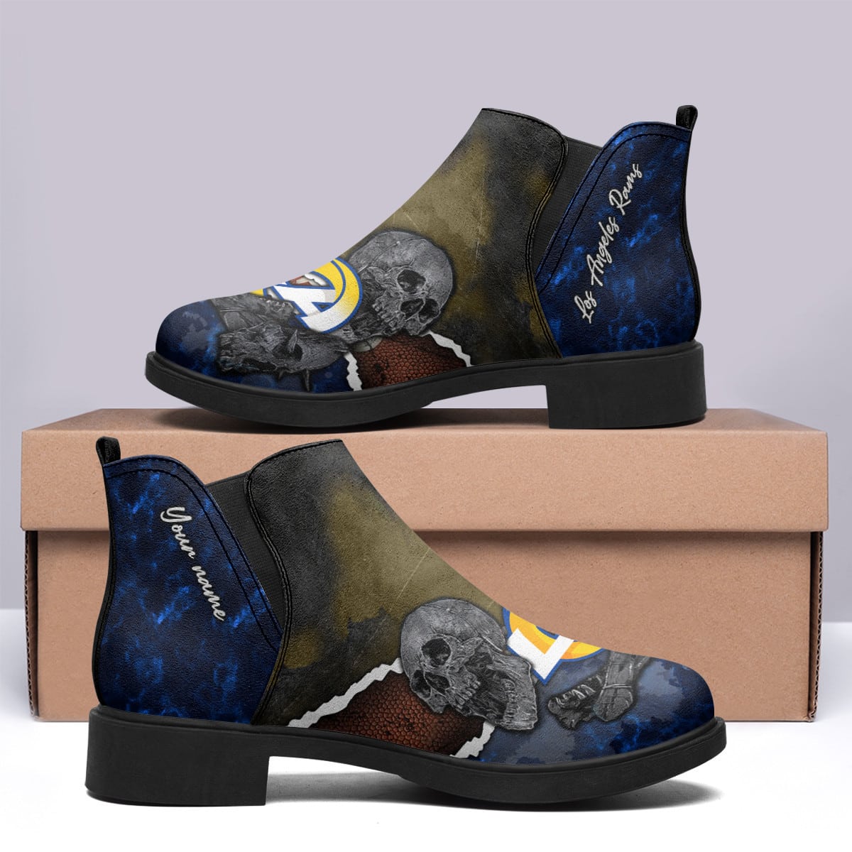 Los Angeles Rams Personalized Comfort & Fashion Short Boots BG11