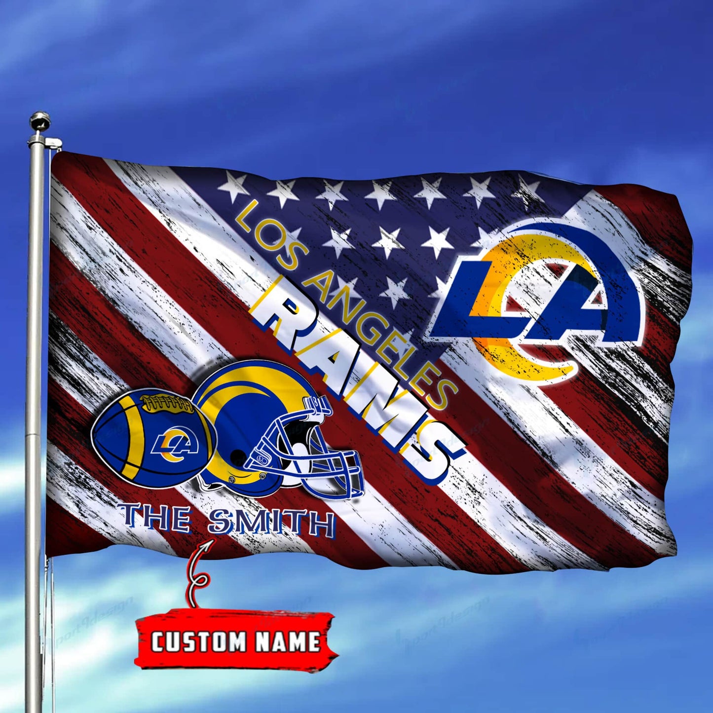 Los Angeles Rams Personalized Flag 160
