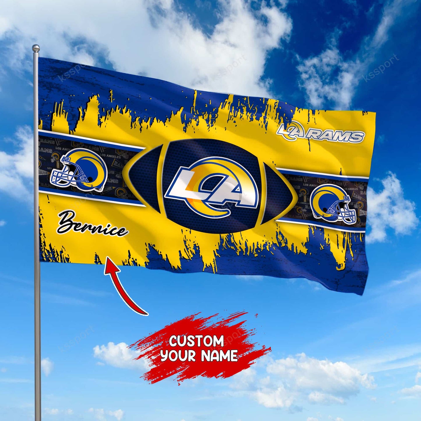 Los Angeles Rams Personalized Flag 391