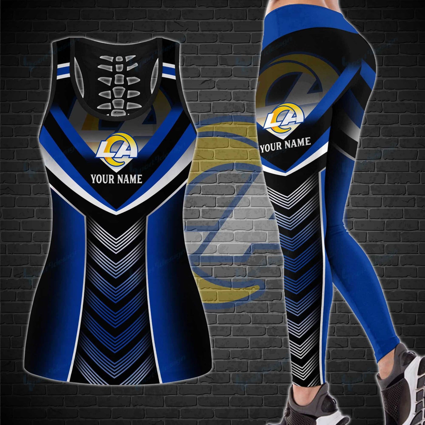 Los Angeles Rams Personalized Leggings And Tank Top BG18