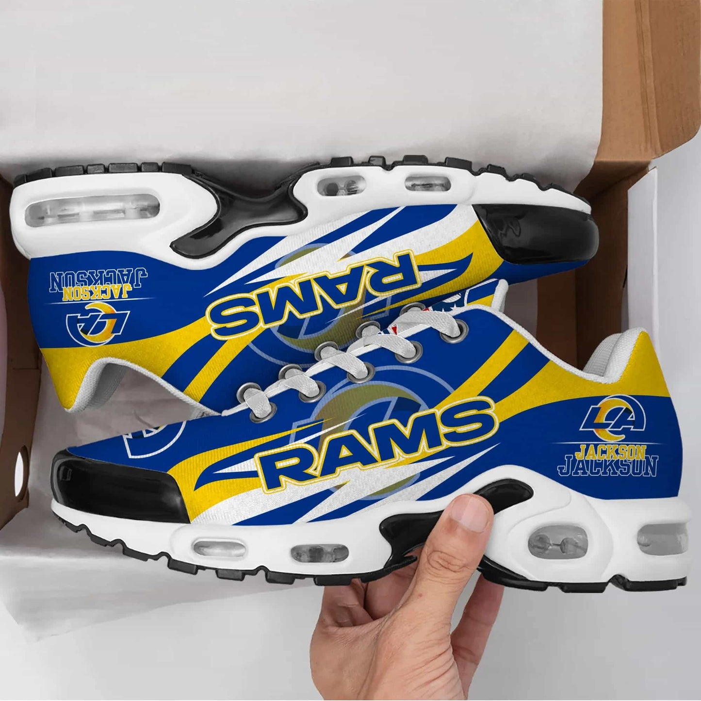 Los Angeles Rams Personalized Plus T-N Youth Sneakers BG98