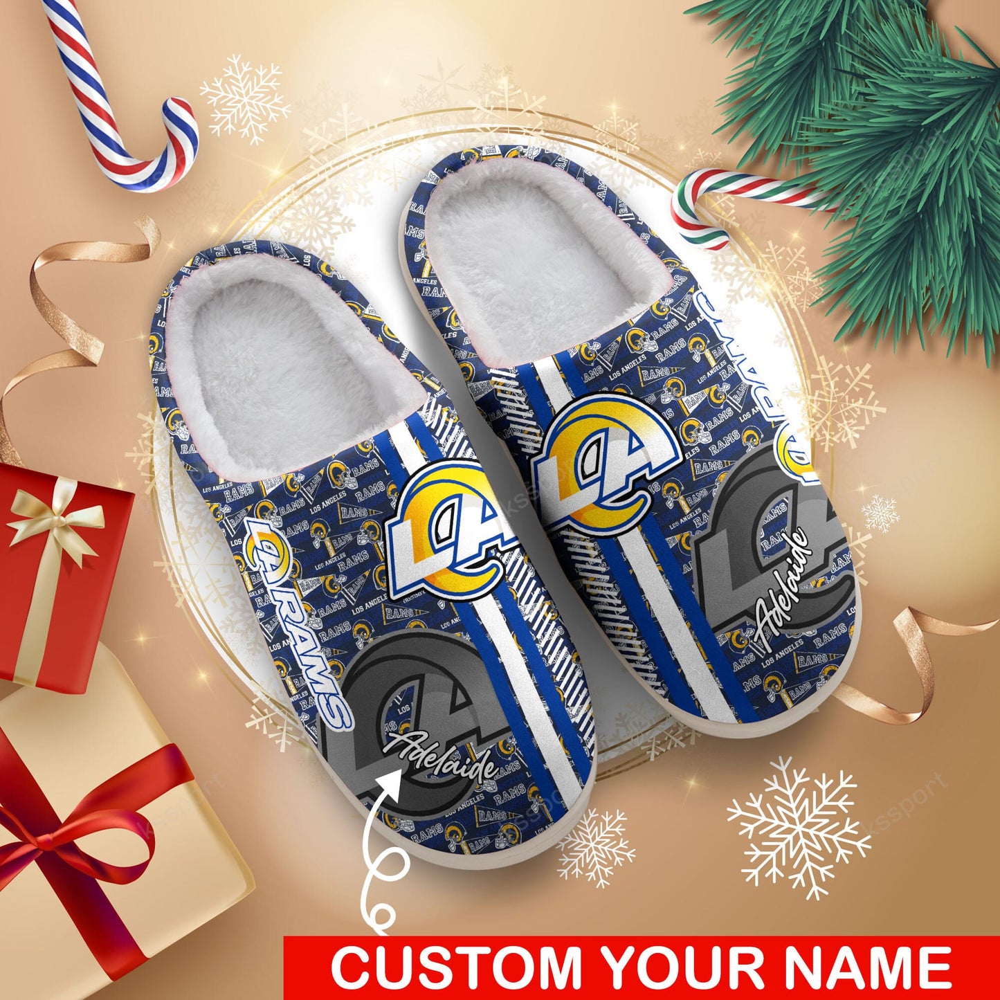 Los Angeles Rams Personalized Slipper BG75