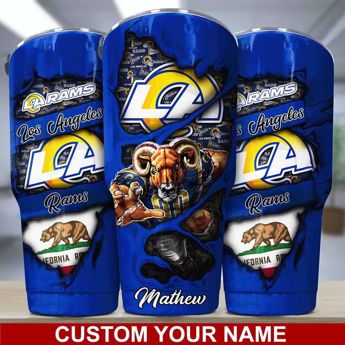 Los Angeles Rams Personalized Tumbler BG239