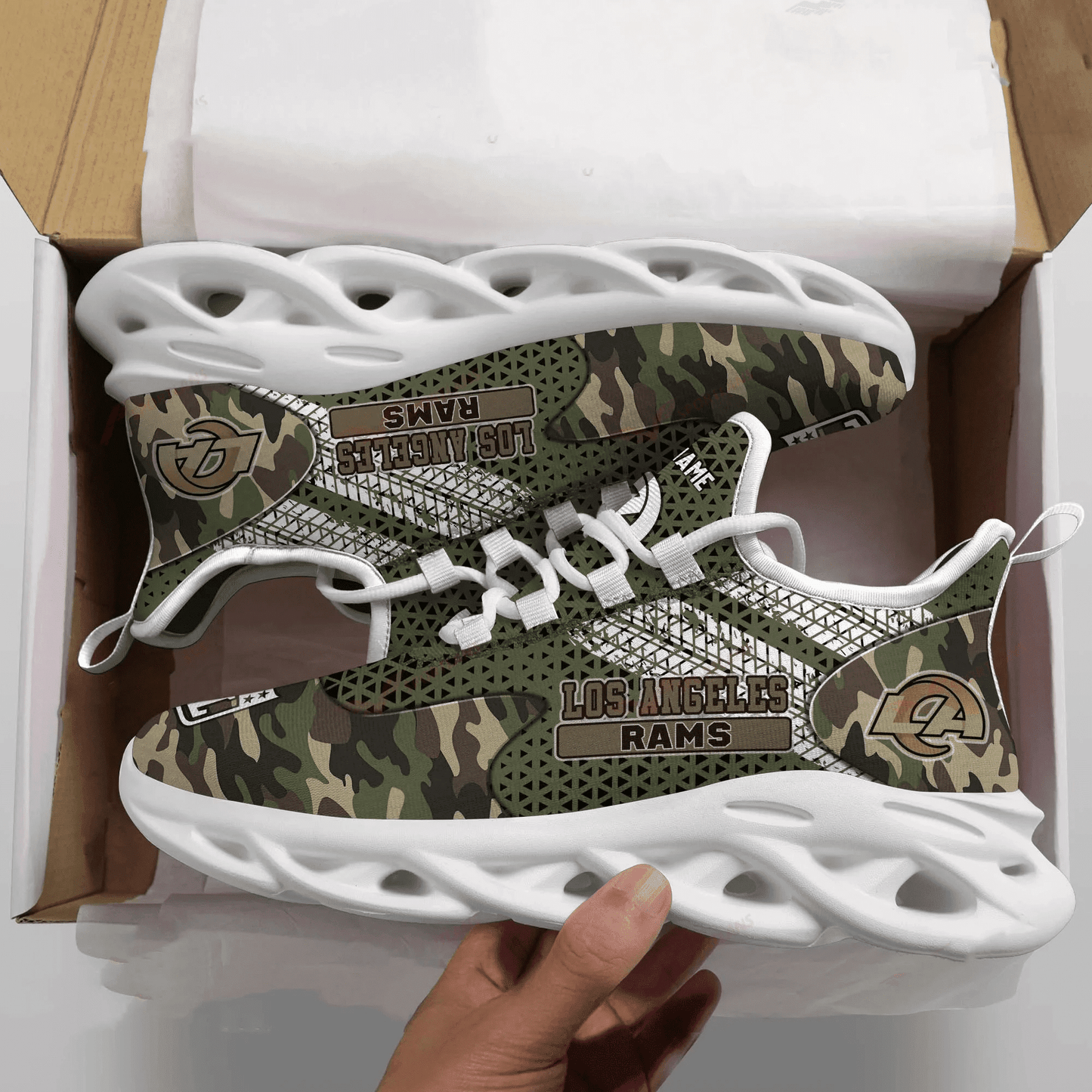 Los Angeles Rams Personalized Yezy Running Sneakers SPD608