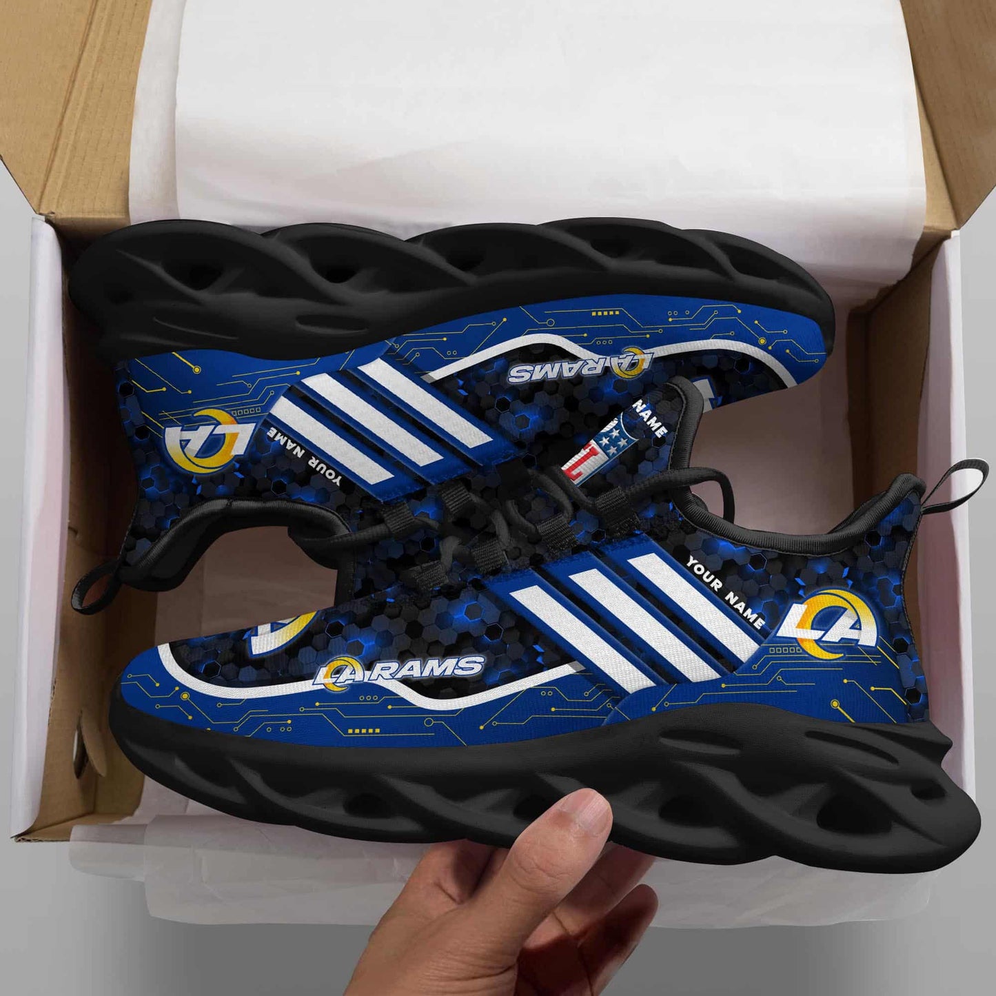 Los Angeles Rams Personalized Yezy Running Sneakers SPD657