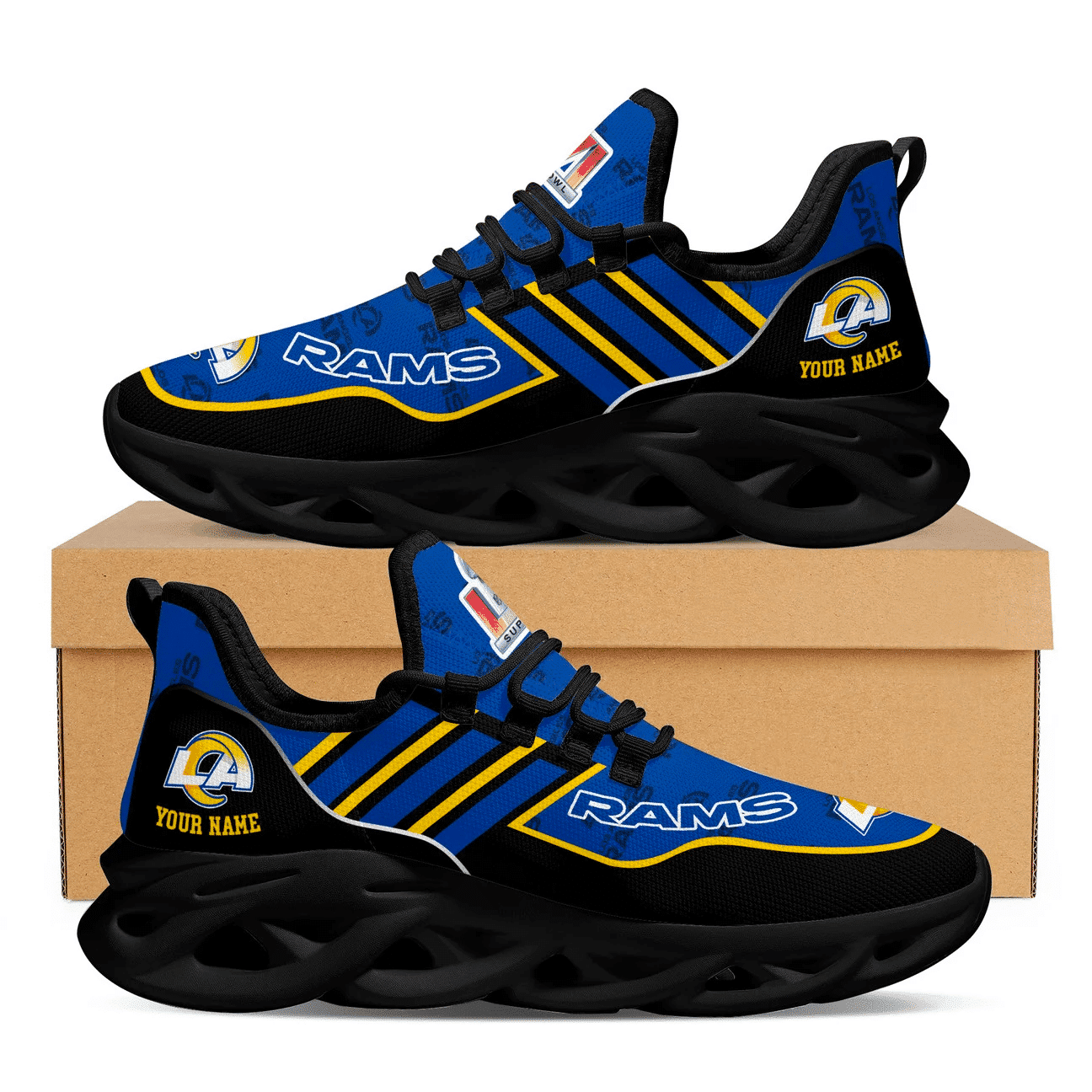 Los Angeles Rams Yezy Running Sneakers 419