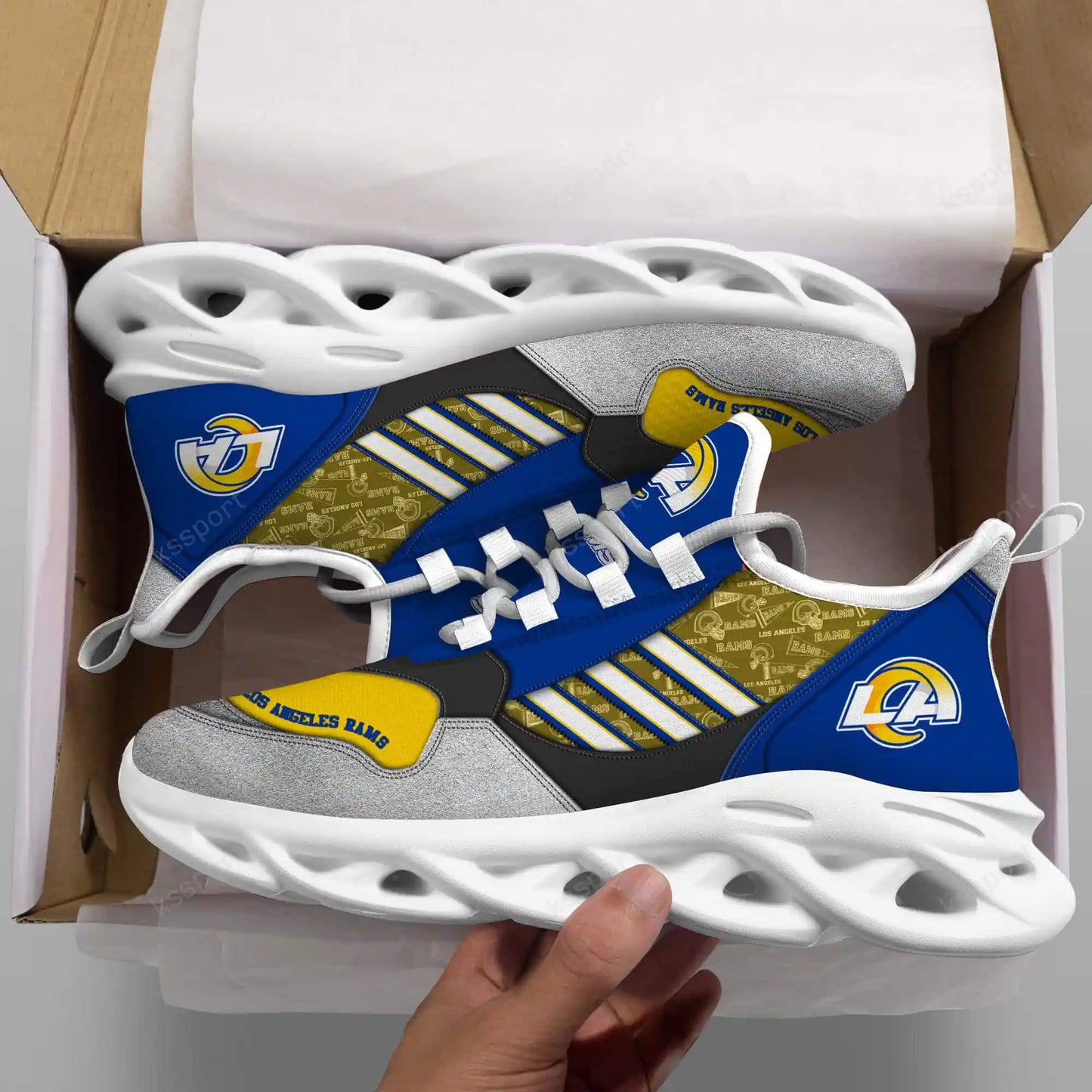 Los Angeles Rams Yezy Running Sneakers BG736