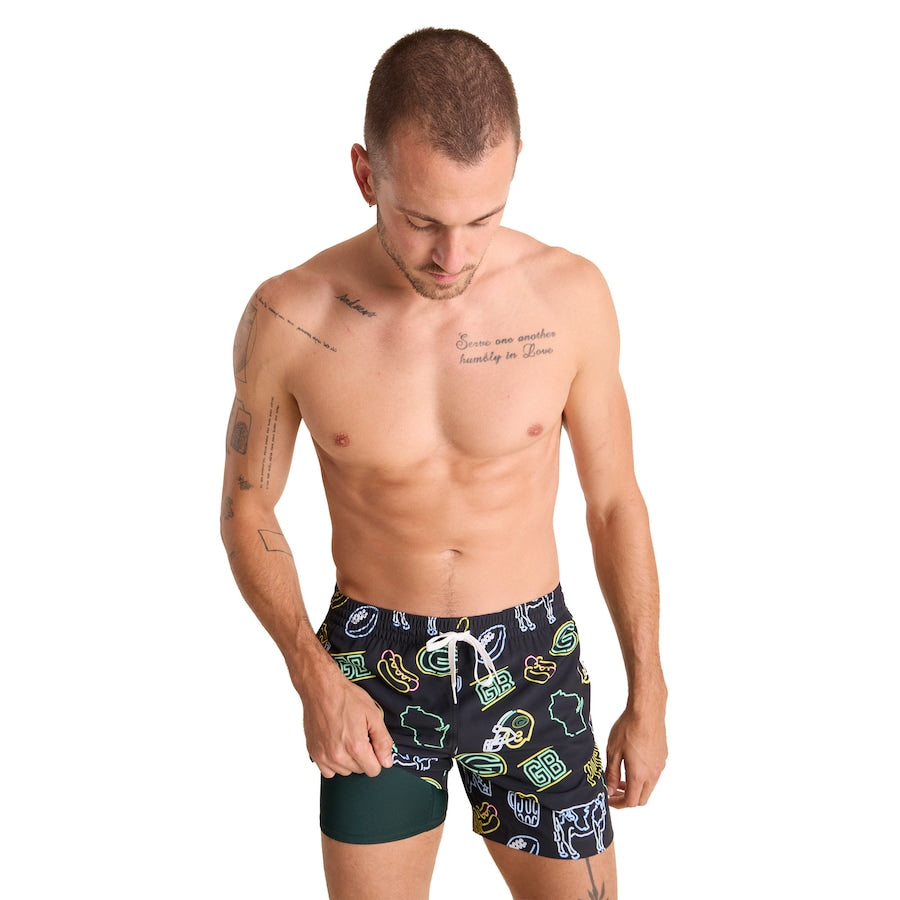 Green Bay Packers New Trending Men Double Layer Casual Shorts AZHADLCS000027