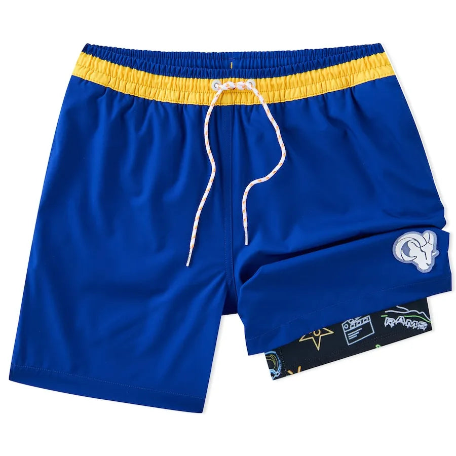 Los Angeles Rams New Trending Men Double Layer Casual Shorts AZHADLCS000037