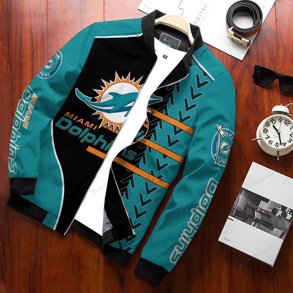 Miami Dolphins Personalized Bomber Jacket BG434