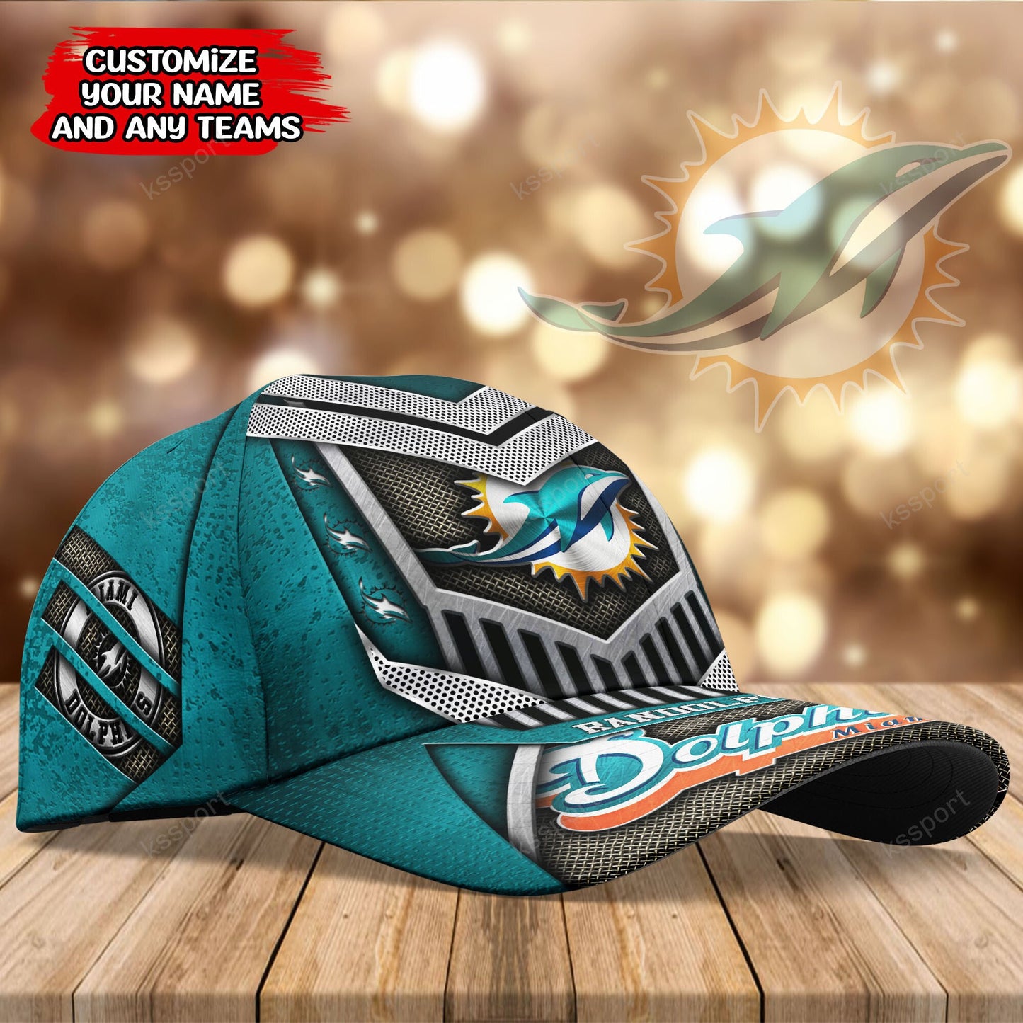 Miami Dolphins Personalized Classic Cap BG780