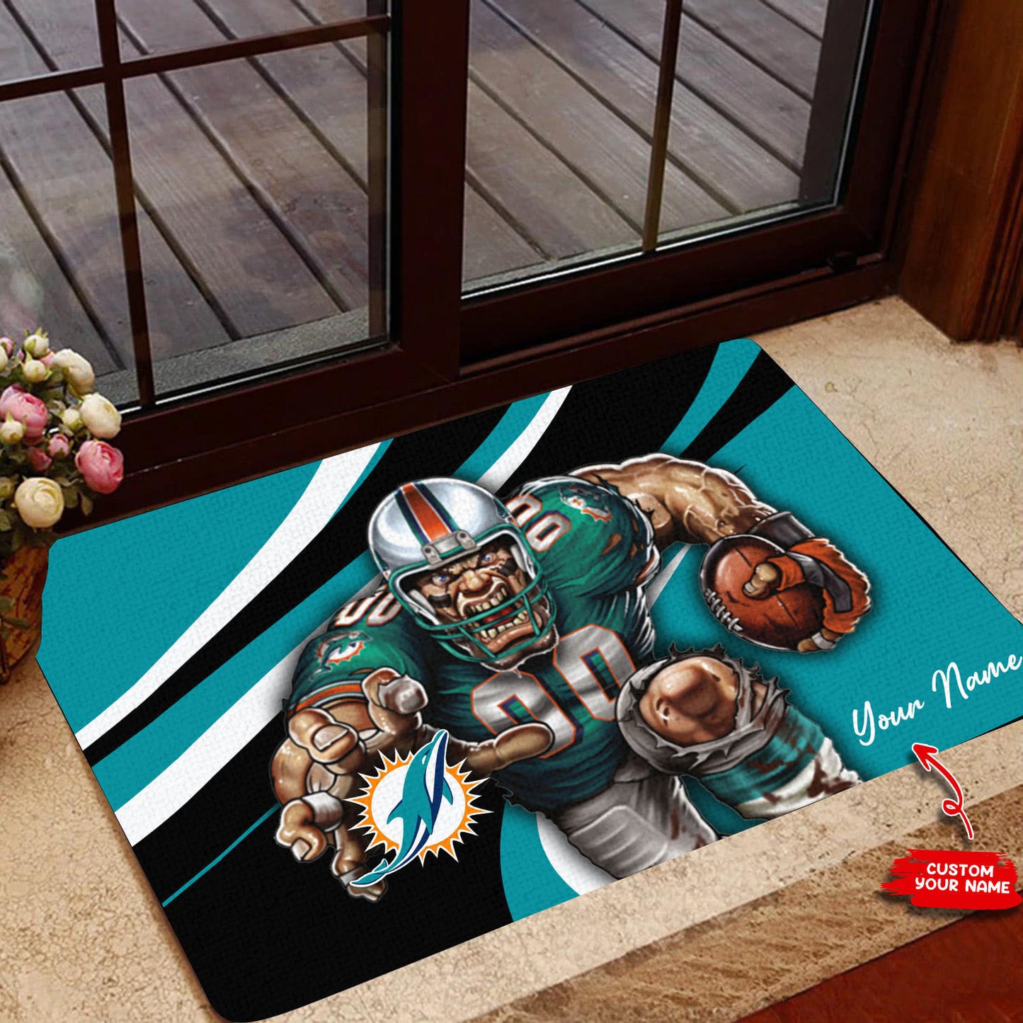 Miami Dolphins Personalized Doormat BG115