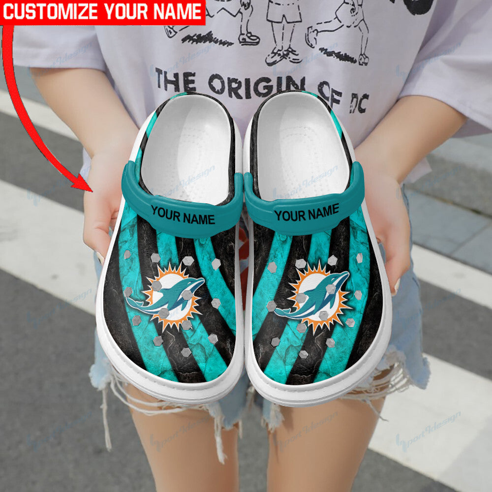 Miami Dolphins Personalized Limited Clog BG28