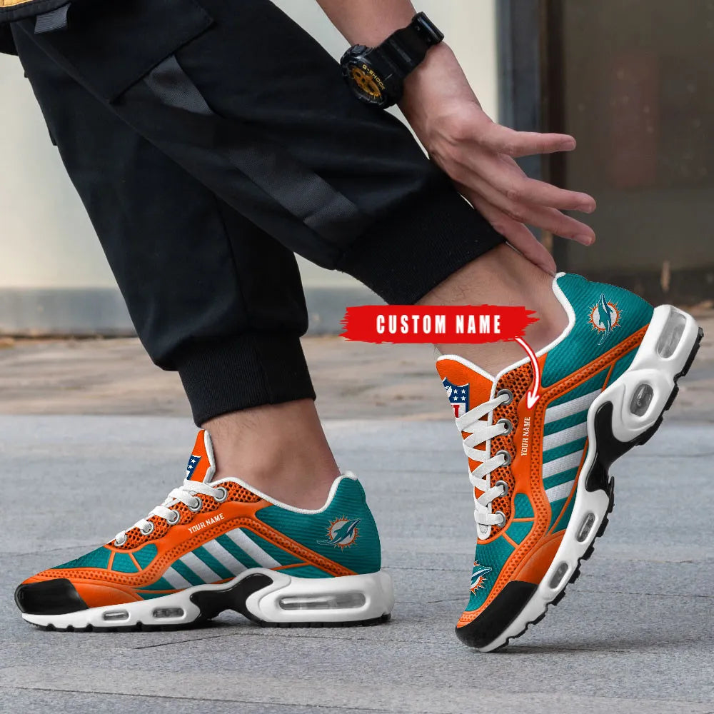 Miami Dolphins Personalized Plus T-N Youth Sneakers BG154
