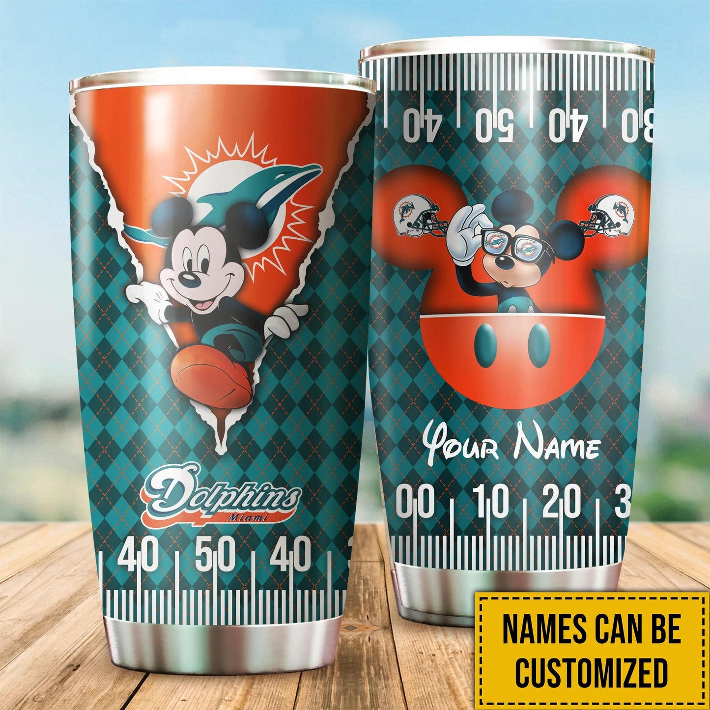 Miami Dolphins Personalized Tumbler BG261