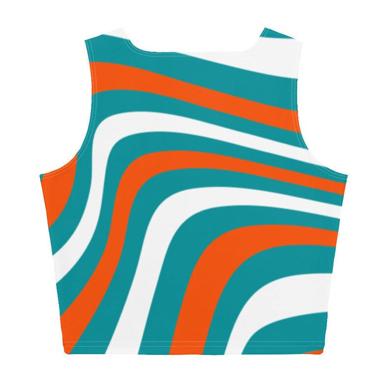 Miami Dolphins Swirl Print Crop Top