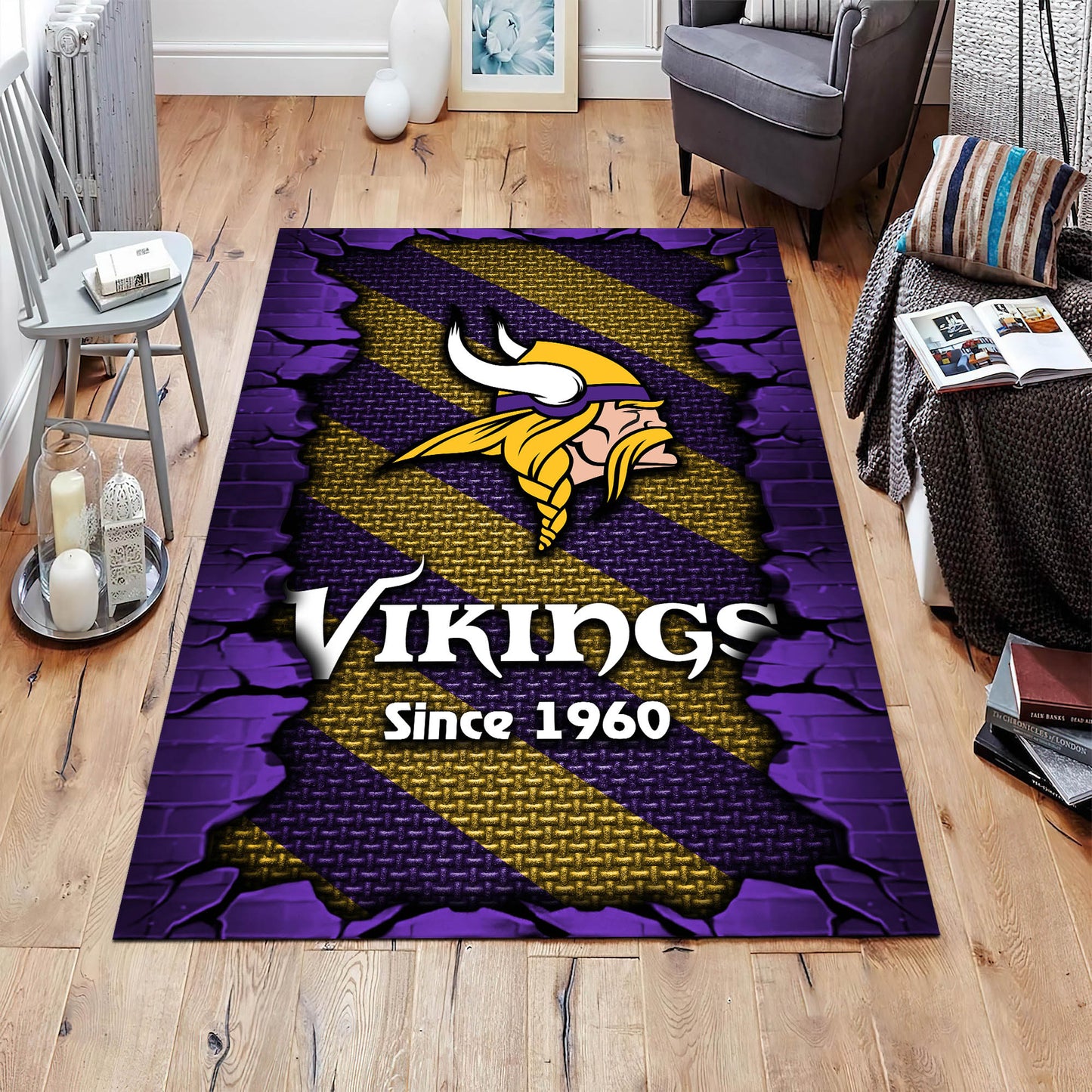 Minnesota Vikings Rectangle Rug BGRERUG142