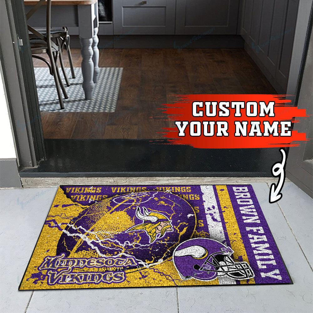 Minnesota Vikings Personalized Doormat BG20