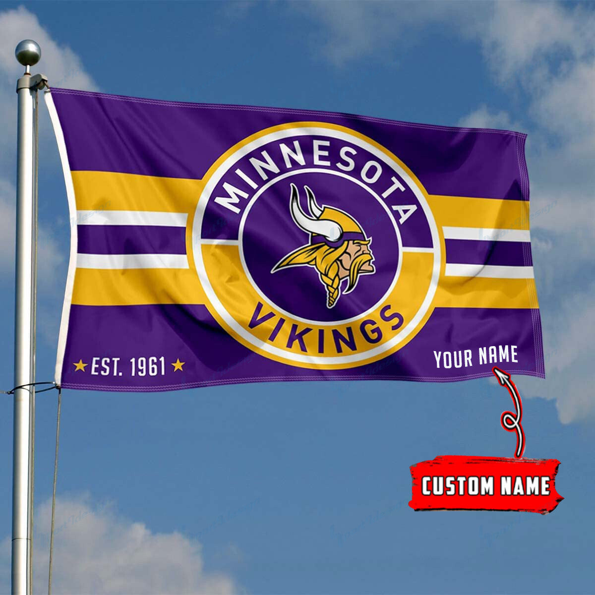 Minnesota Vikings Personalized Flag 184