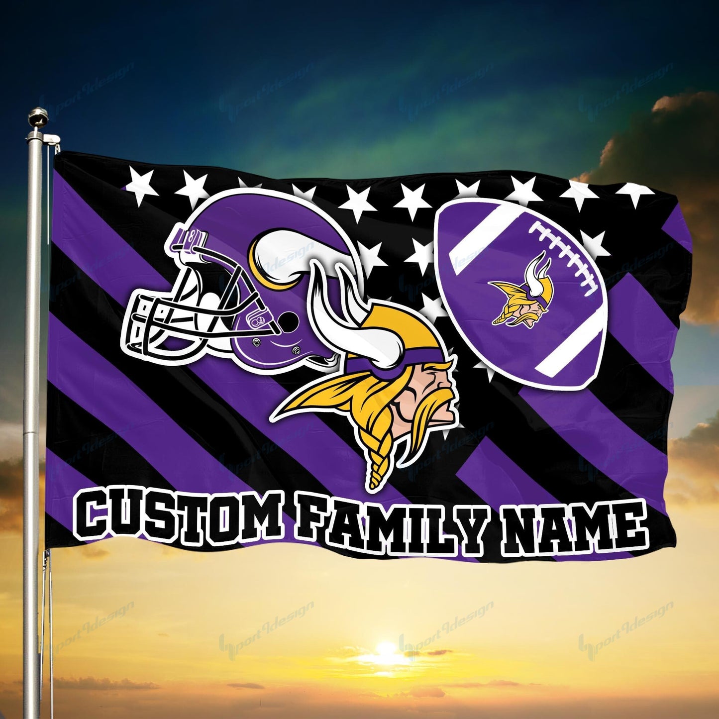 Minnesota Vikings Personalized Flag 83
