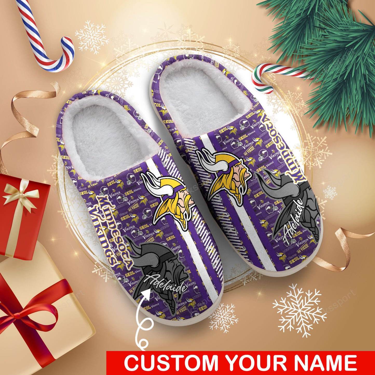 Minnesota Vikings Personalized Slipper BG77