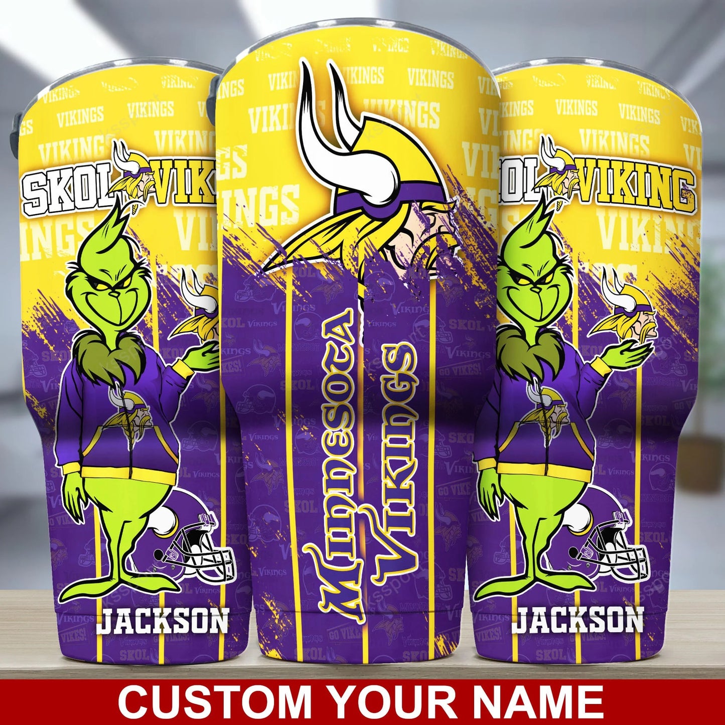 Minnesota Vikings Personalized Tumbler BG108