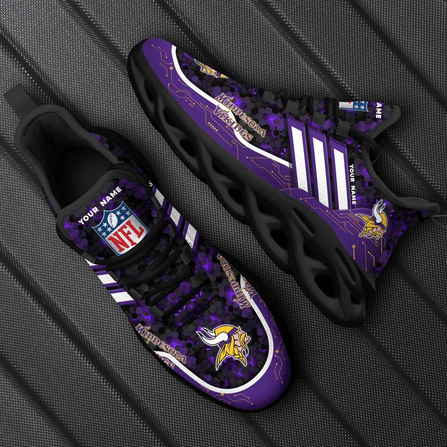 Minnesota Vikings Personalized Yezy Running Sneakers SPD659