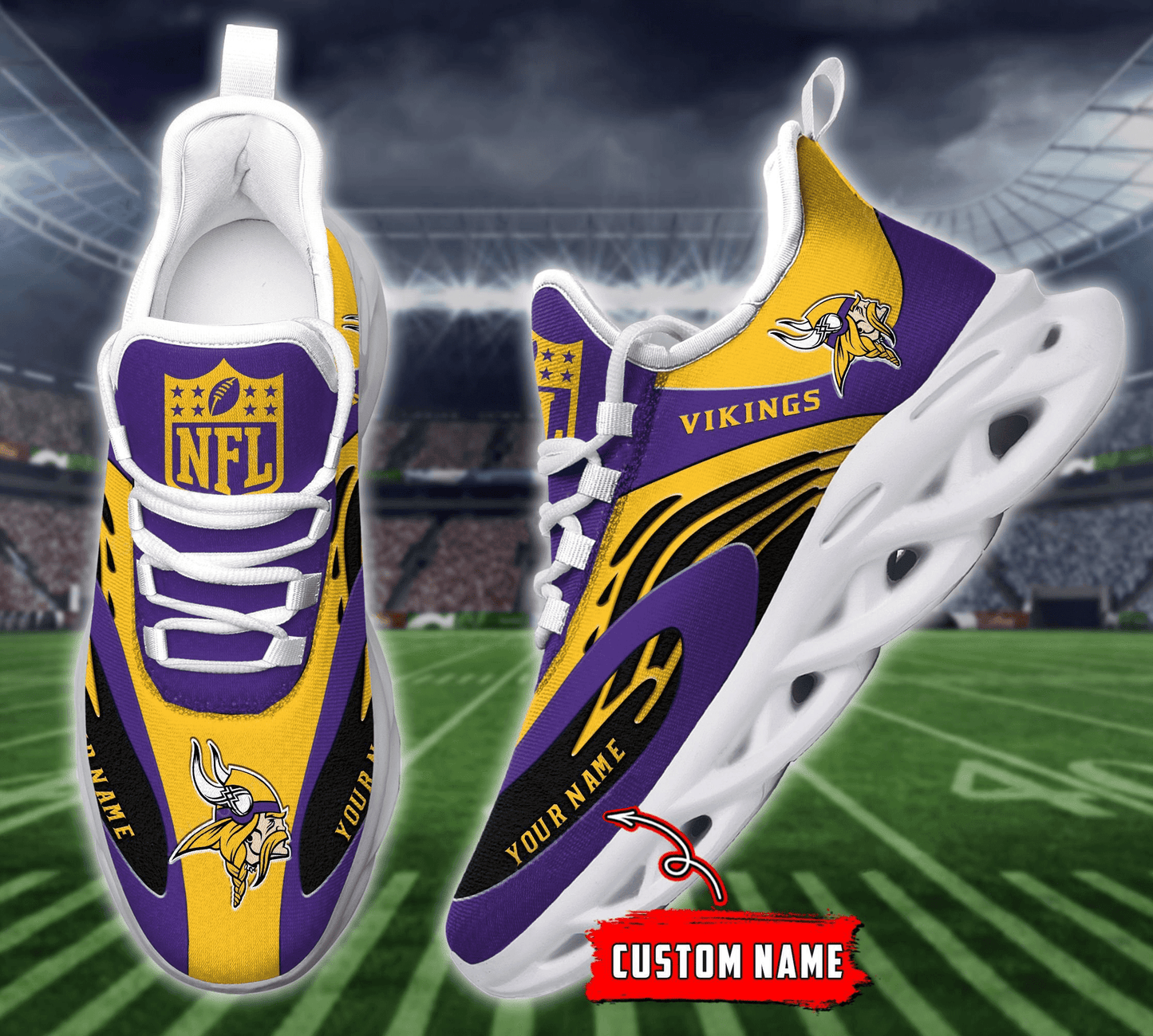 Minnesota Vikings Yezy Running Sneakers 862