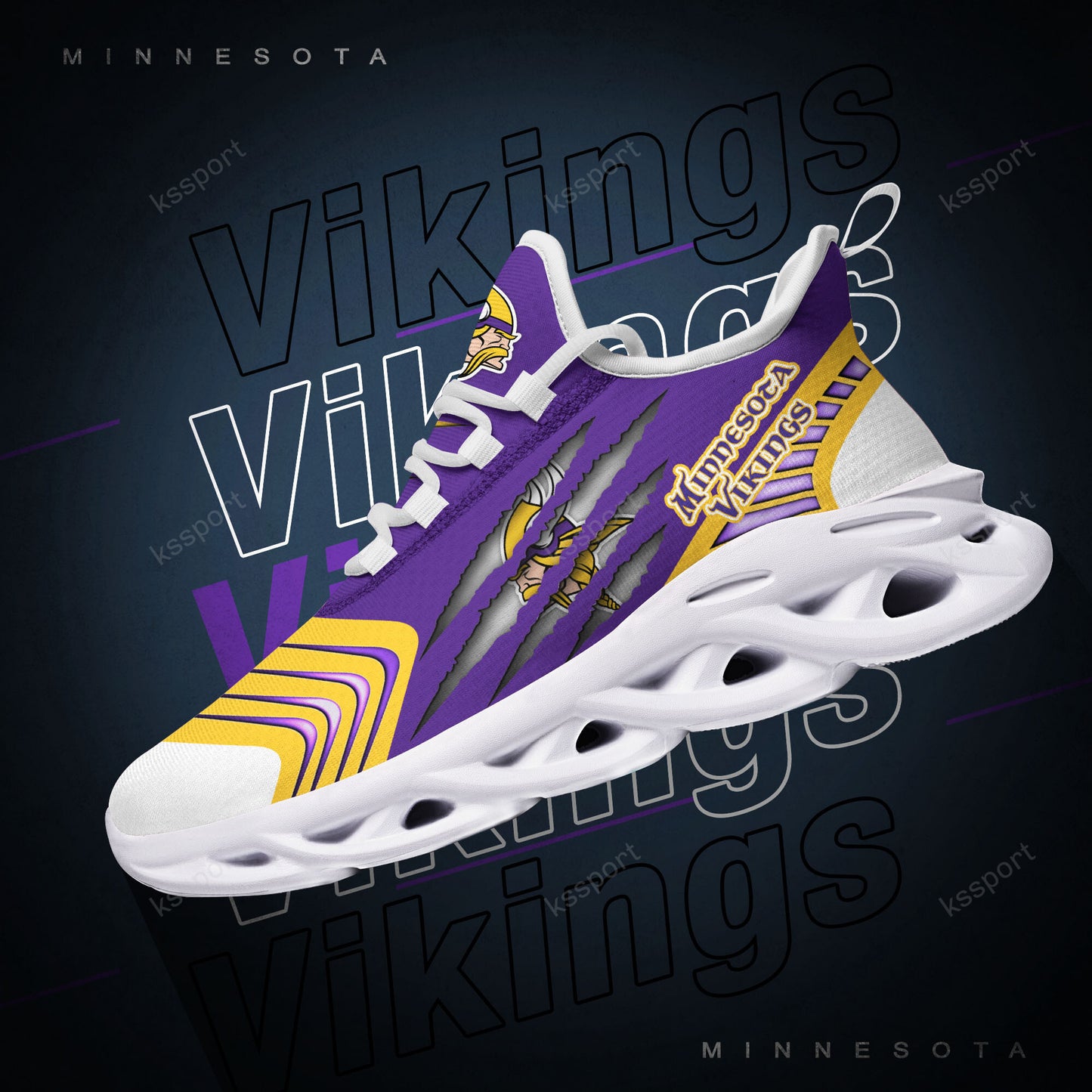 Minnesota Vikings Yezy Running Sneakers BB421