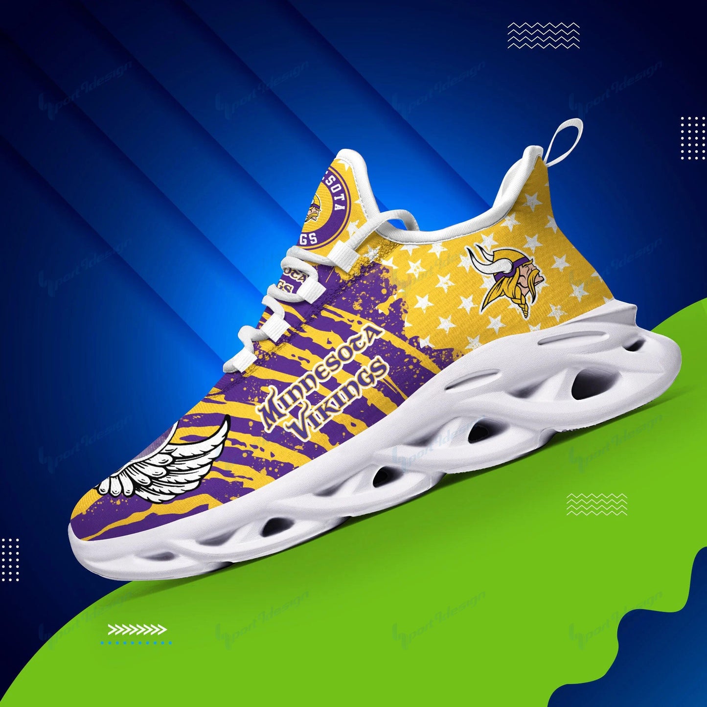 Minnesota Vikings Yezy Running Sneakers BB755