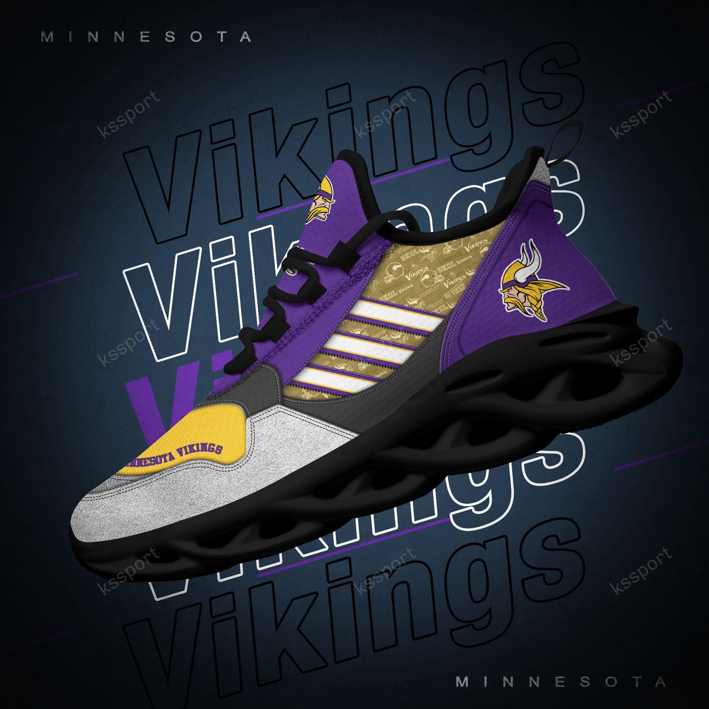 Minnesota Vikings Yezy Running Sneakers BG753