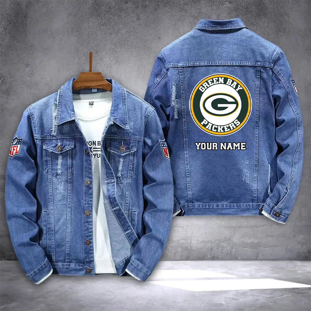 Green Bay Packers Denim Jacket AZICOTADJ000081