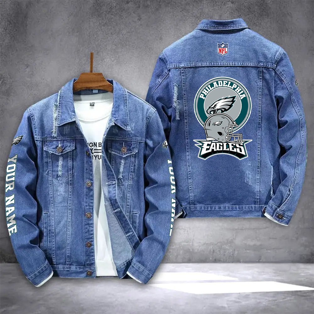 Philadelphia Eagles Denim Jacket AZICOTADJ000055
