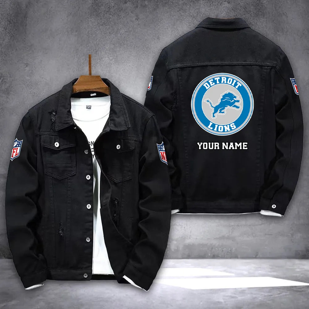 Detroit Lions Denim Jacket AZICOTADJ000086