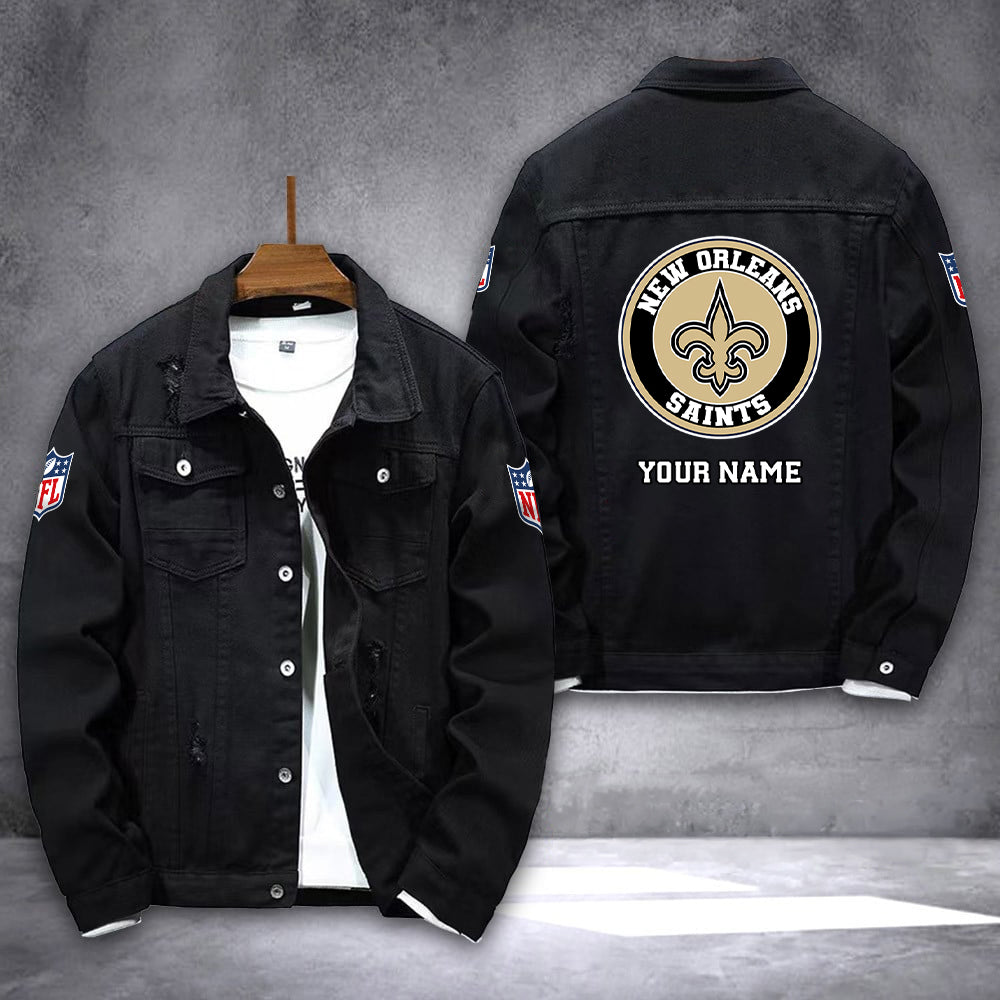 New Orleans Saints Denim Jacket AZICOTADJ000094