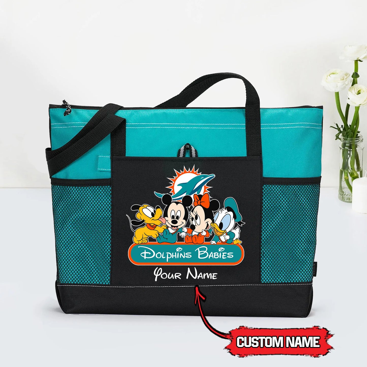 Miami Dolphins Personalized Babies Tote Bag AZBTBTB000011