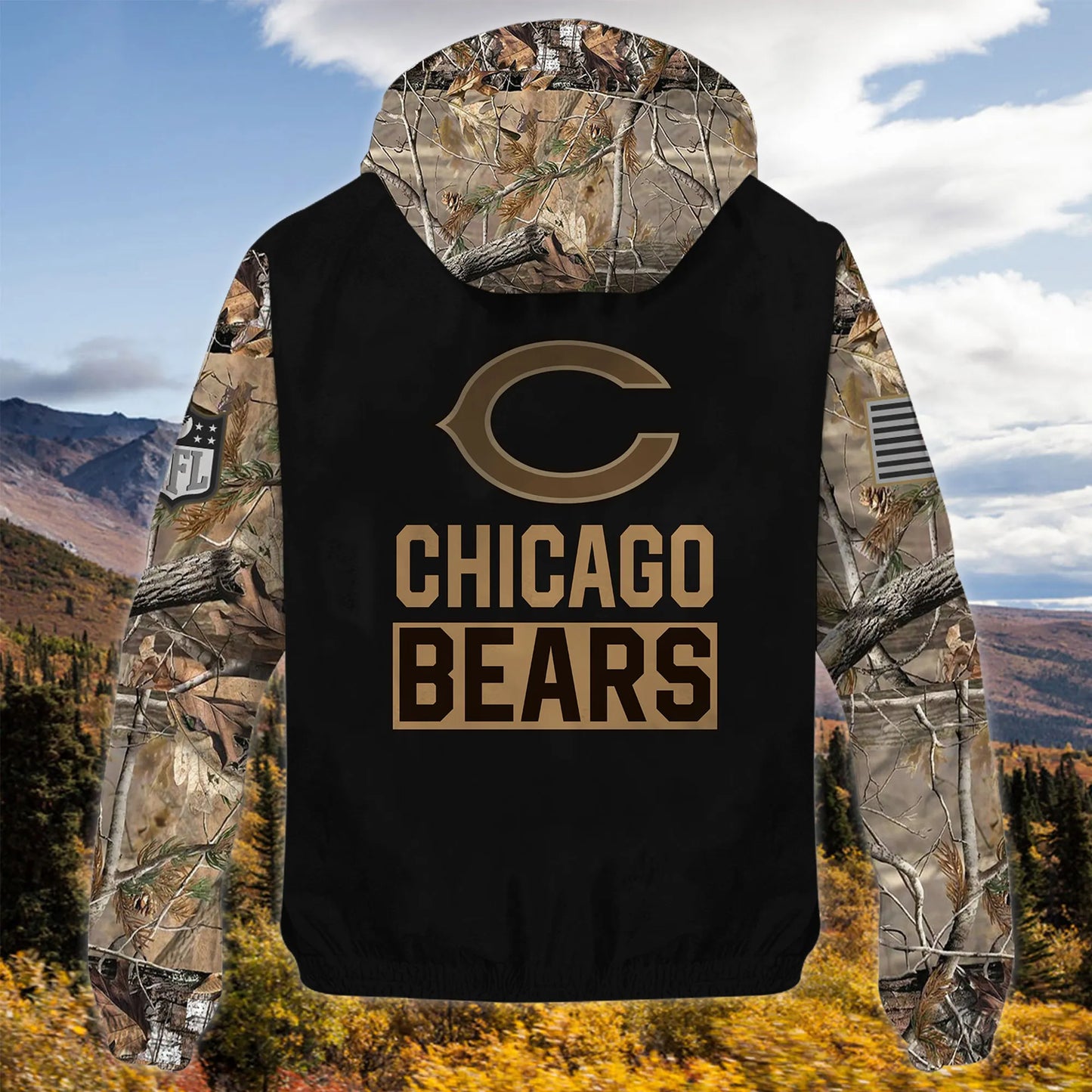 Chicago Bears Personalized Hunting Outdoor Jacket AZBTOJ000116