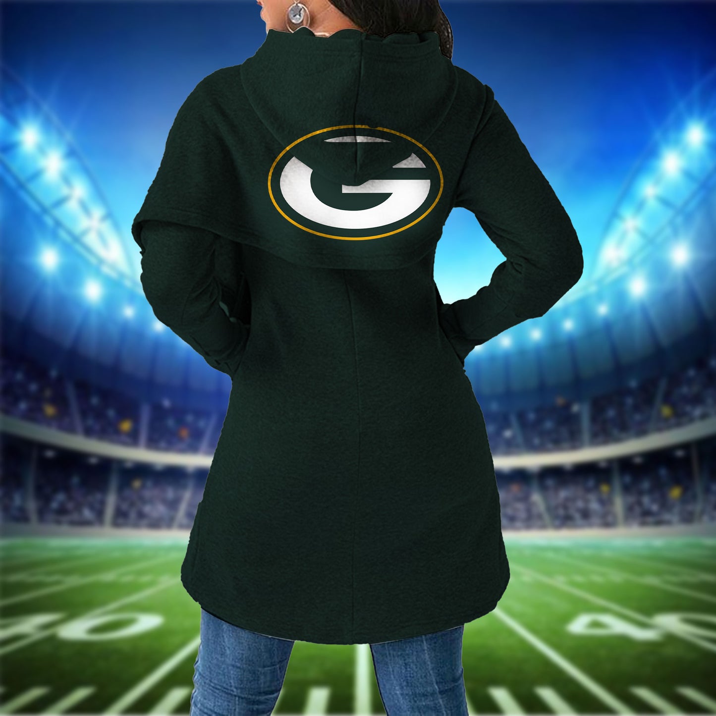 Green Bay Packers Mickey Limited Edition Women Irregular Hoodie AZBTWMHD000023