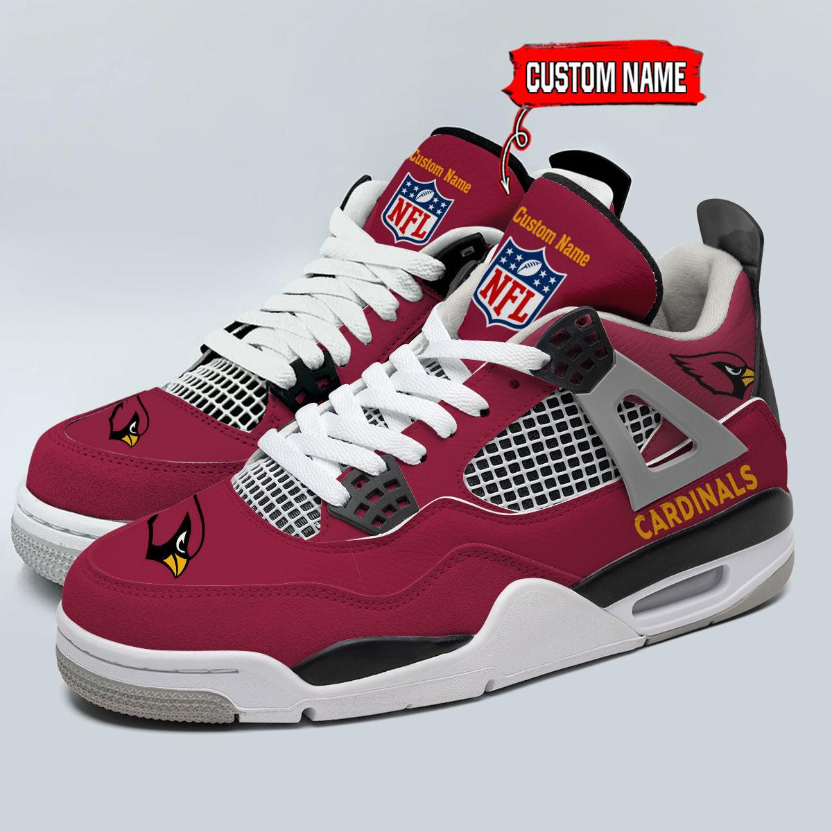 Arizona Cardinals Personalized AJ4 Sneaker BG329