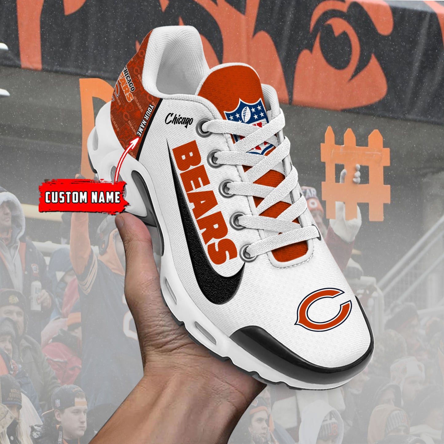 Chicago Bears New Personalized T-N Youth SneakersAZBTTNS000160