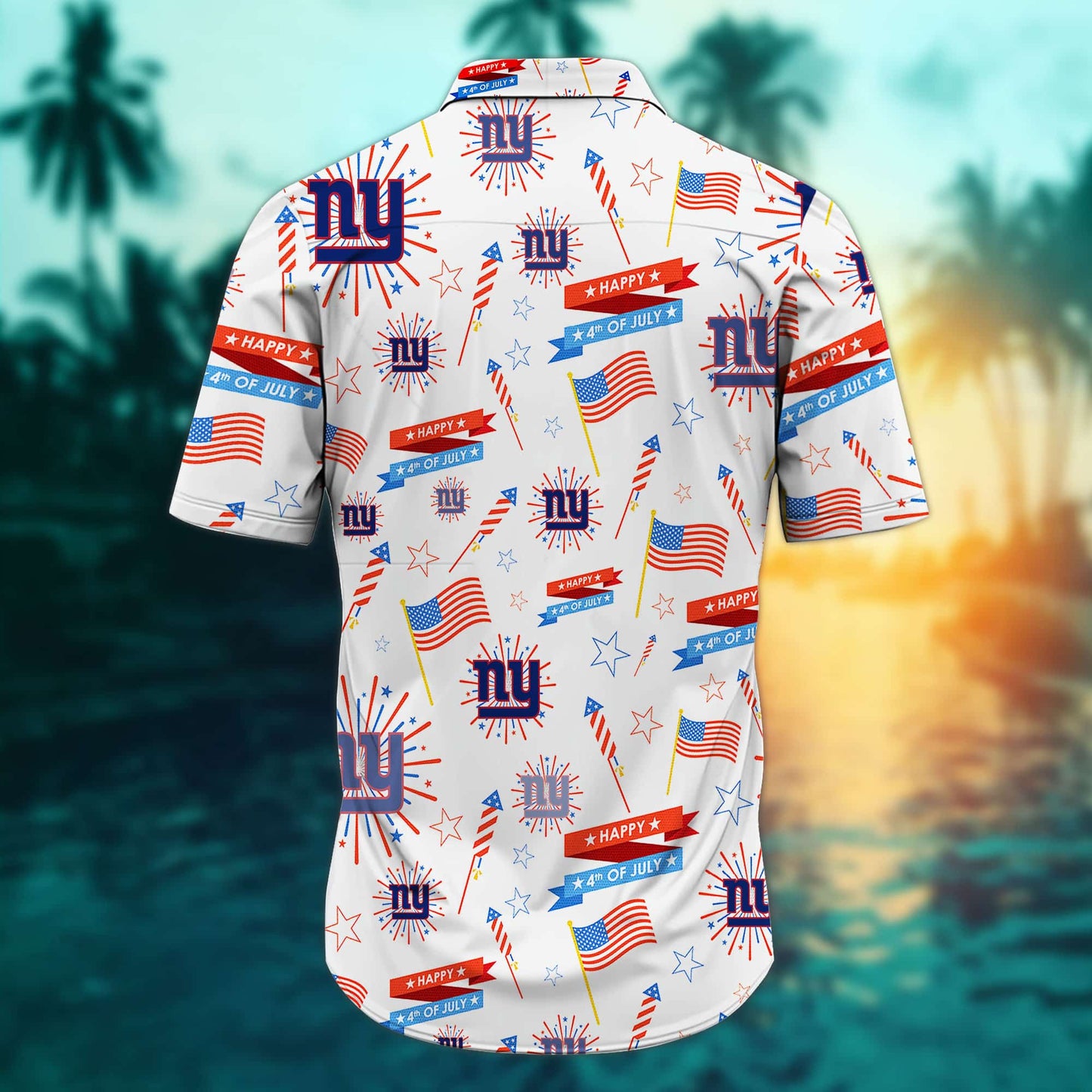 New York Giants – Happy 4th Of July Button Shirt BB909