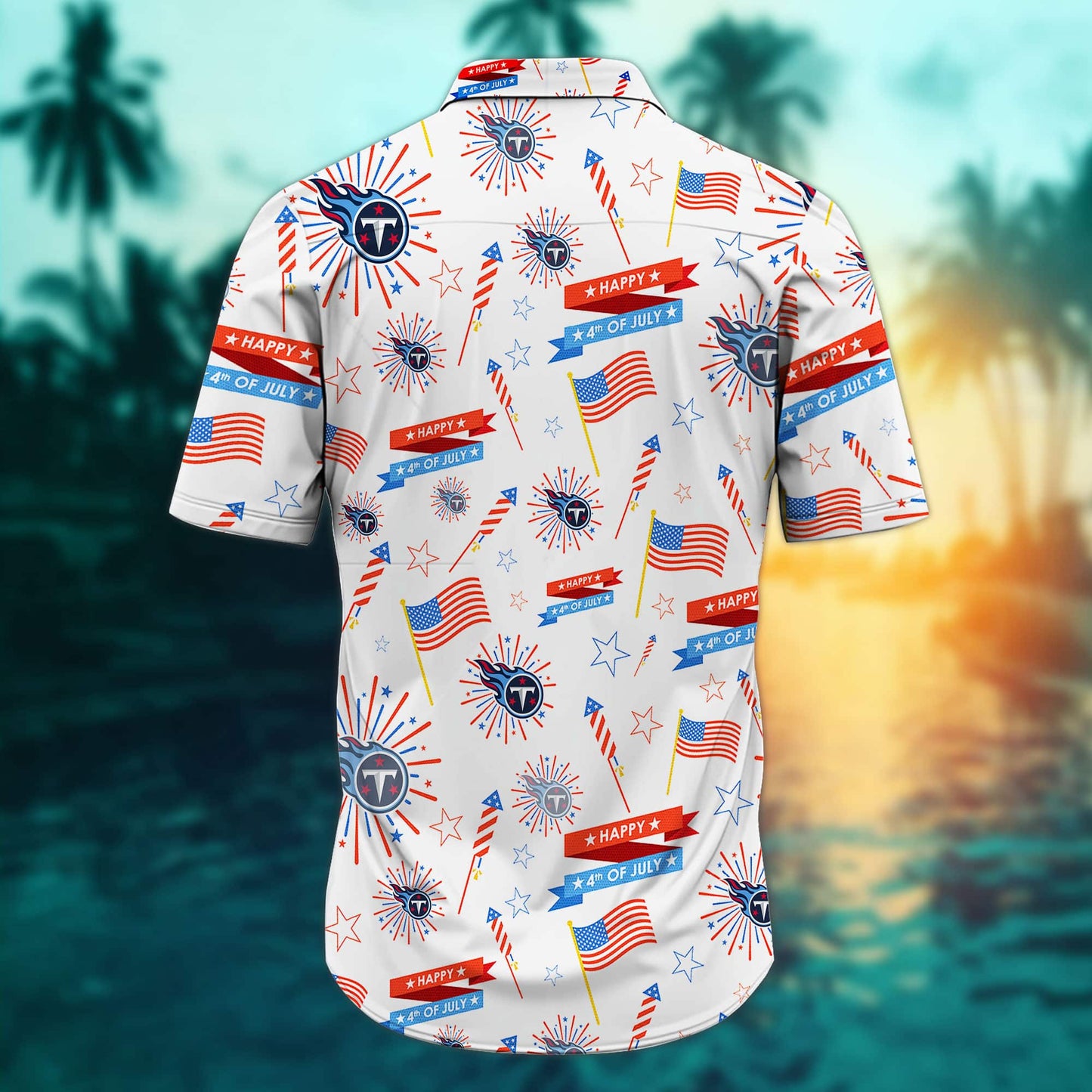 Tennessee Titans – Happy 4th Of July Button Shirt BB916