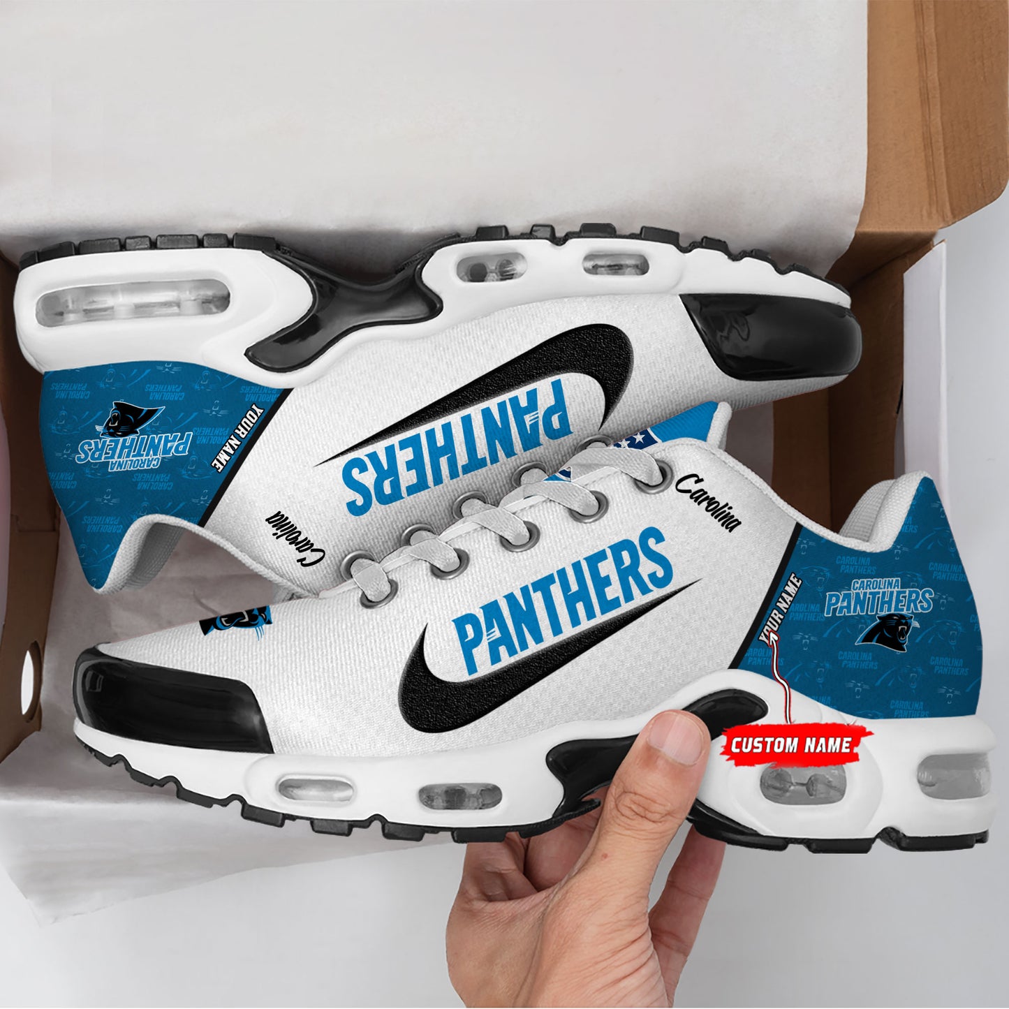 Carolina Panthers New Personalized T-N Youth SneakersAZBTTNS000159