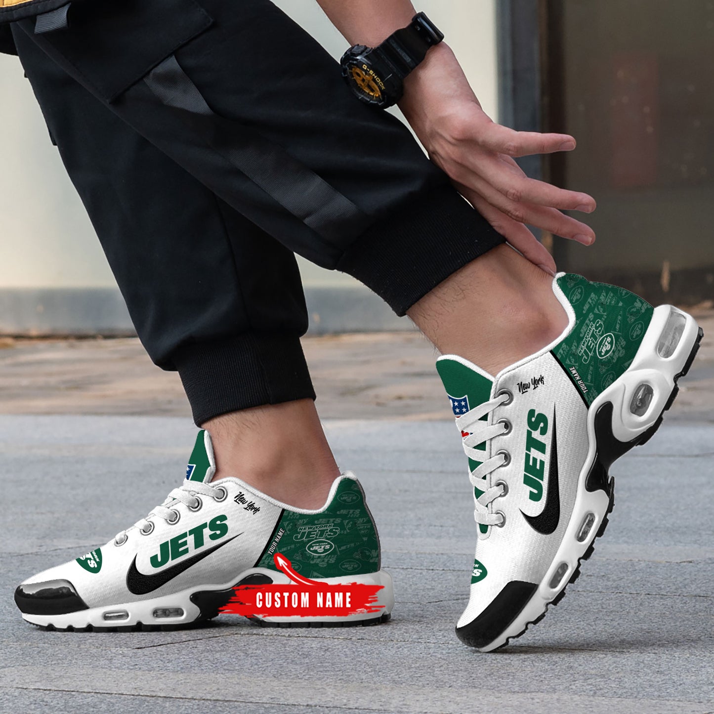 New York Jets New Personalized T-N Youth SneakersAZBTTNS000134